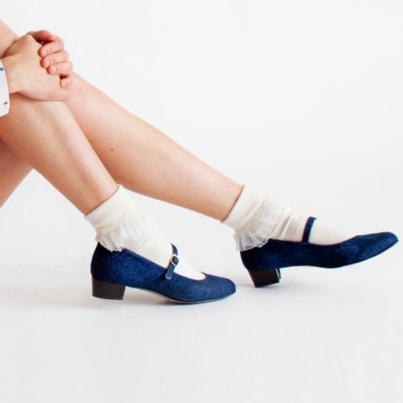 denim mary jane shoes